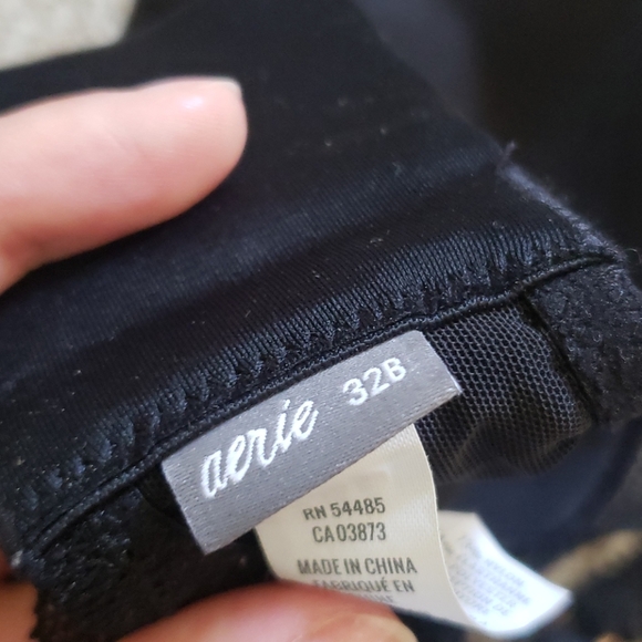 Aerie black lace plunge pushup bra - Picture 4 of 4